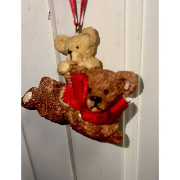 Kurt Adler Christmas Teddy  Bear Ornament - Picture 1 of 6